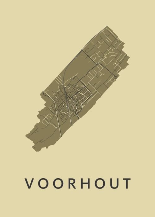 Voorhout GoldenRod Stadskaart Poster Kopen