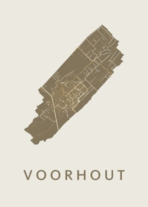 Voorhout Stadskaart - Gold