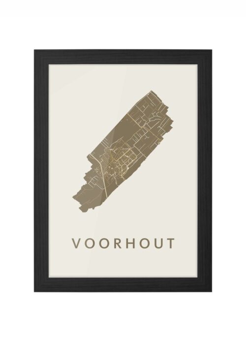 Voorhout Gold Ingelijst in Zwart lijst Kopen | Kunst in Kaart