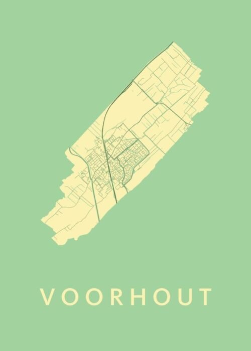 Voorhout Spring Stadskaart Poster Kopen