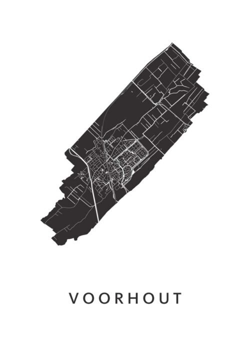 Voorhout Stadskaart - White
