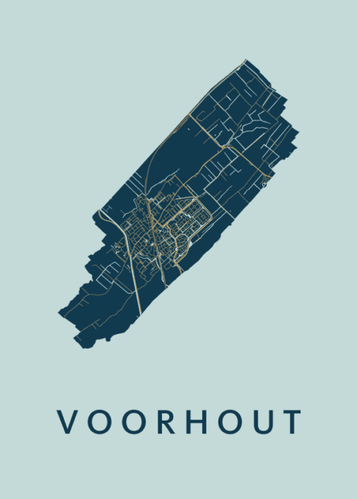 Voorhout Stadskaart - Prussian