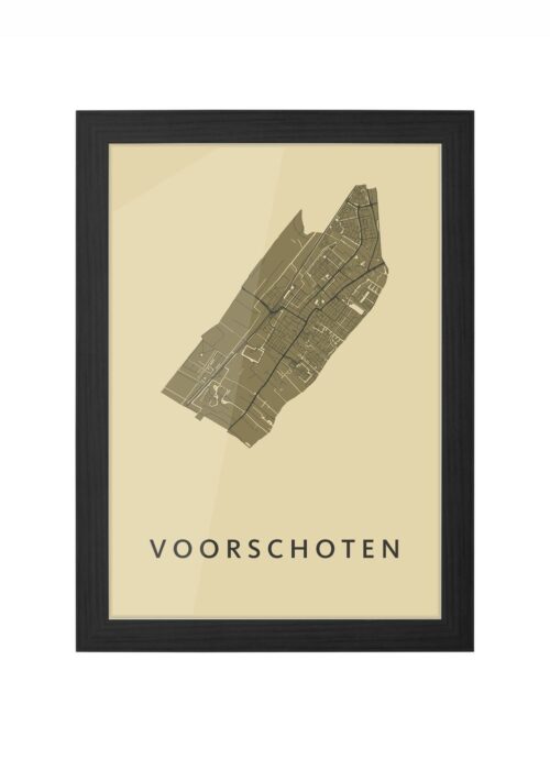 Voorschoten GoldenRod Ingelijst in Zwart lijst Kopen | Kunst in Kaart