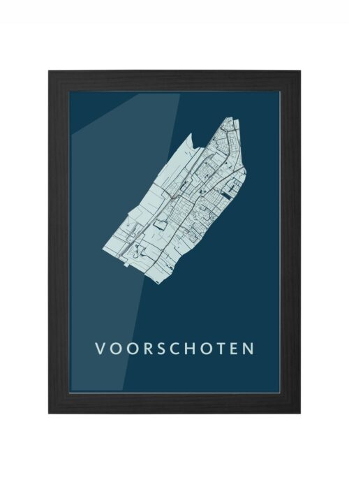 Voorschoten Navy Ingelijst in Zwart lijst Kopen | Kunst in Kaart