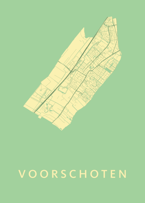 Voorschoten Spring Stadskaart Poster Kopen