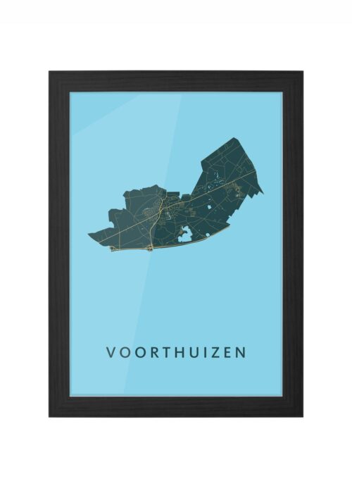 Voorthuizen Azure Ingelijst in Zwart lijst Kopen | Kunst in Kaart