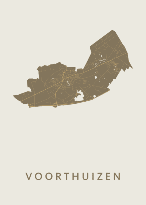 Voorthuizen Stadskaart - Gold