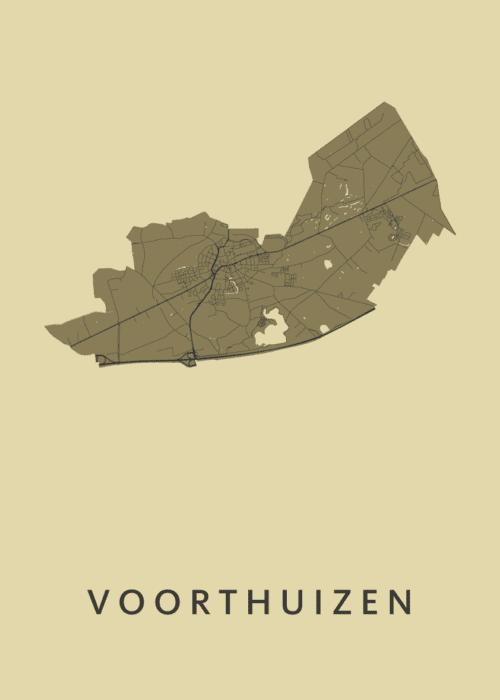 Voorthuizen GoldenRod Stadskaart Poster Kopen