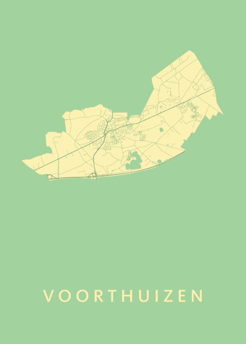 Voorthuizen Spring Stadskaart Poster Kopen