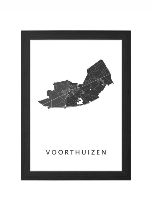 Voorthuizen White Ingelijst in Zwart lijst Kopen | Kunst in Kaart