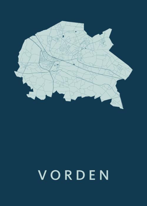 Vorden Stadskaart - Feldgrau poster
