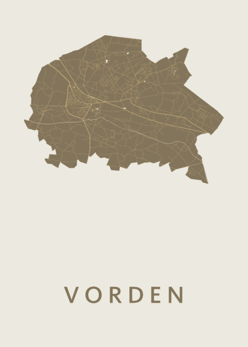 Vorden Stadskaart - Gold poster