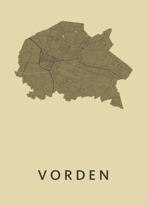 Vorden Stadskaart - GoldenRod poster