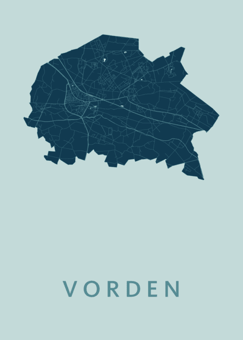Vorden Stadskaart - Mint poster