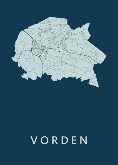 Vorden Stadskaart - Navy poster