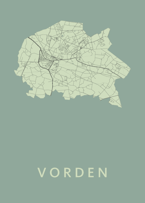 Vorden Stadskaart - Olive poster