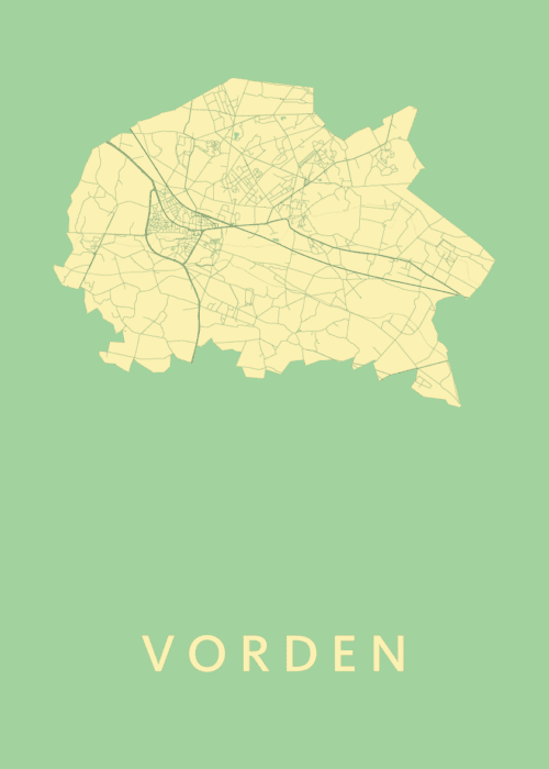 Vorden Stadskaart - Spring poster