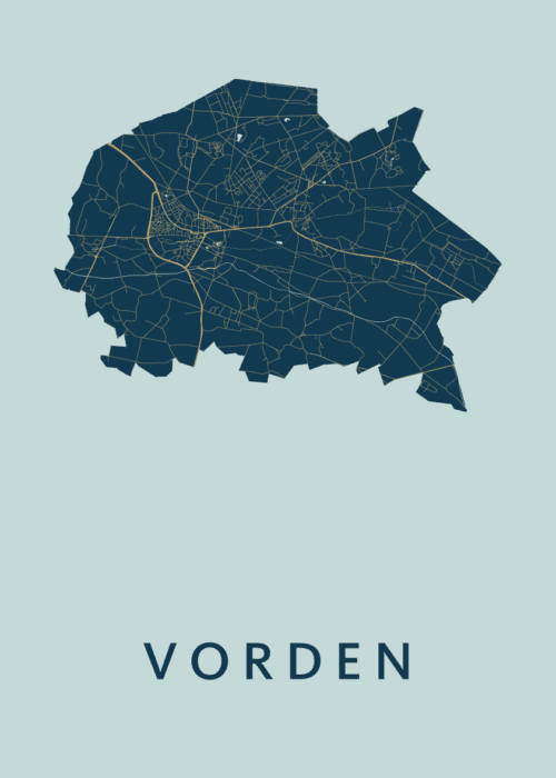 Vorden Stadskaart - Prussian poster