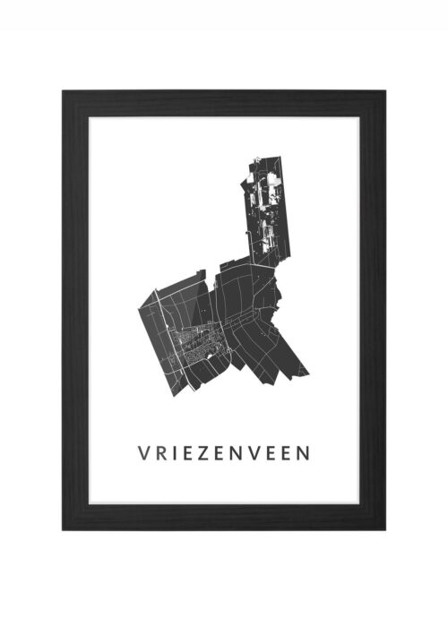 Vriezenveen Ingelijst in Zwart lijst Kopen | Kunst in Kaart