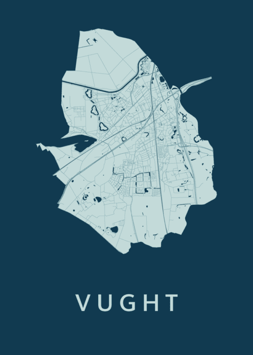 Vught Stadskaart poster Feldgrau