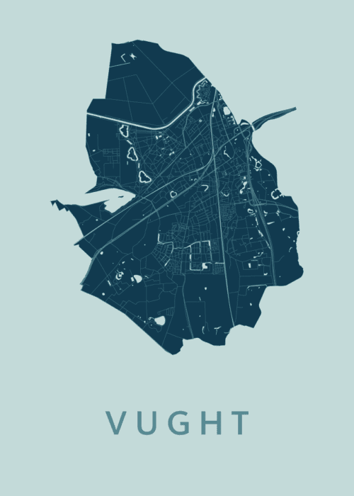 Vught Stadskaart poster Mint