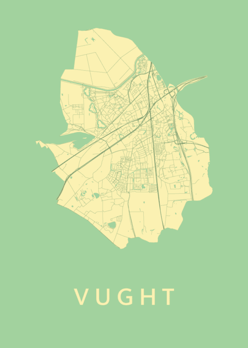 Vught Stadskaart poster Spring