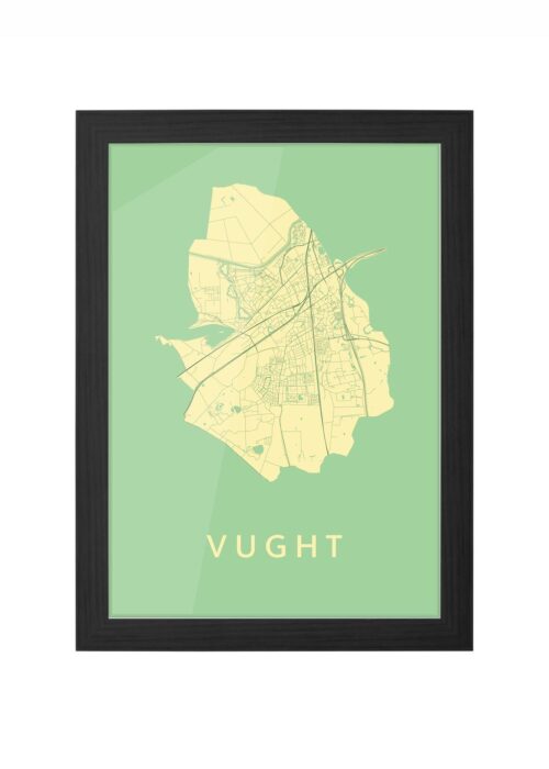 vught stadskaart poster ingelijst in zwarte lijst