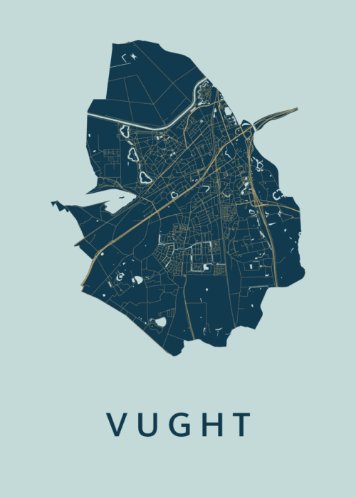Vught Stadskaart poster Prussian
