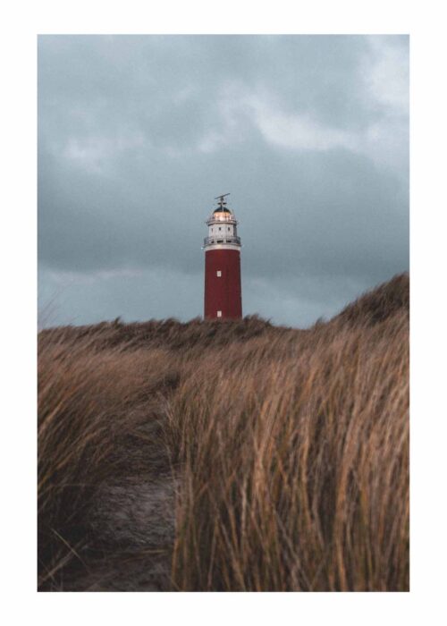 Vuurtoren in de Duinen - Texel - Stadsfotografie - Poster