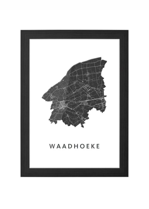 Waadhoeke Ingelijst in Zwart lijst Kopen | Kunst in Kaart
