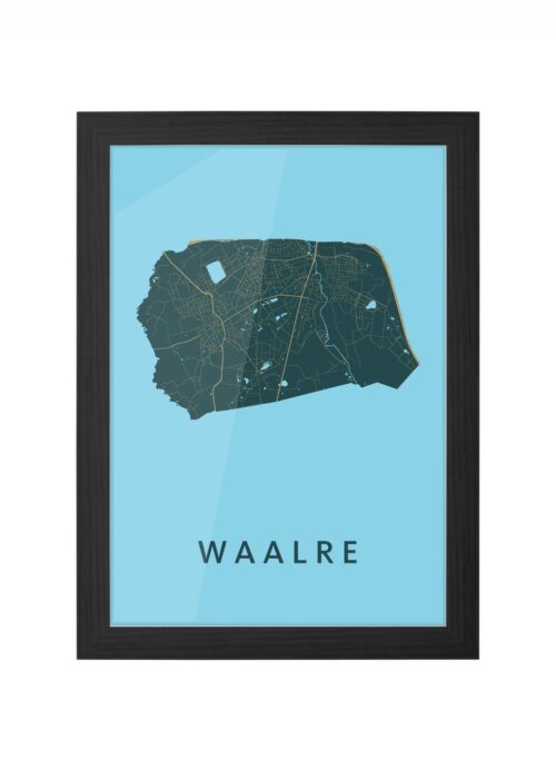 Waalre Azure Ingelijst in Zwart lijst Kopen | Kunst in Kaart