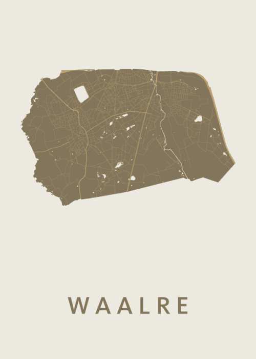 Waalre Gold Stadskaart Poster Kopen