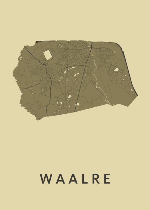 Waalre GoldenRod Stadskaart Poster Kopen