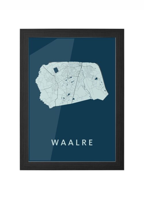 Waalre Navy Ingelijst in Zwart lijst Kopen | Kunst in Kaart