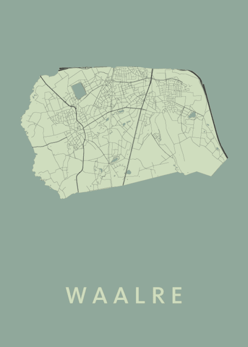 Waalre Olive Stadskaart Poster Kopen