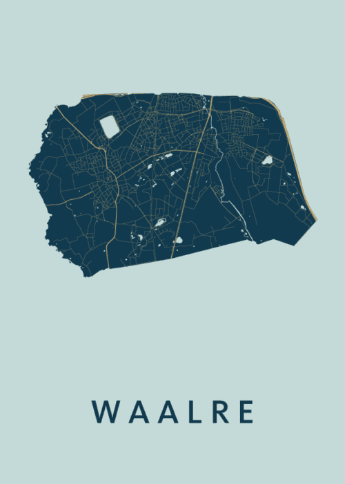 Waalre Prussian Stadskaart Poster Kopen
