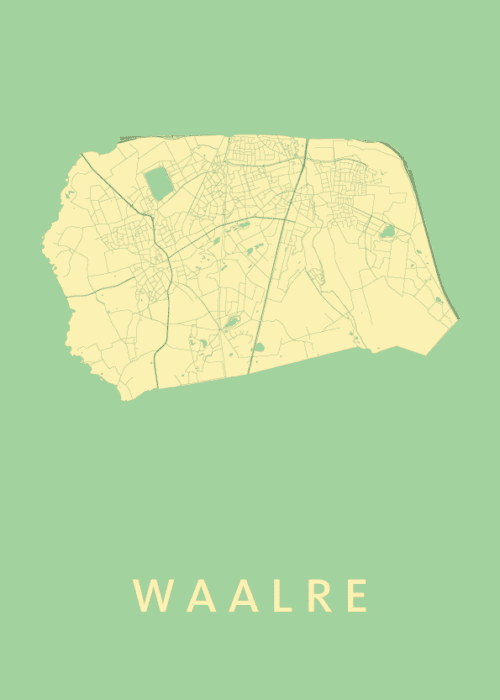 Waalre Spring Stadskaart Poster Kopen