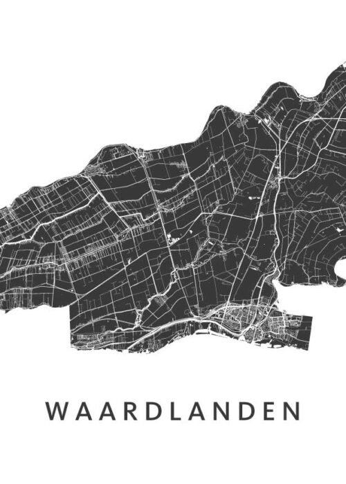 Waardlanden Regio Regiokaart Poster
