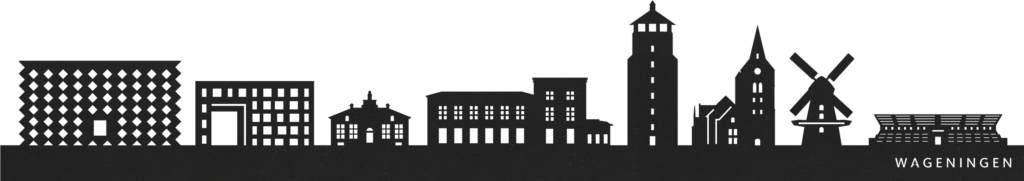Wageningen zwarte skyline