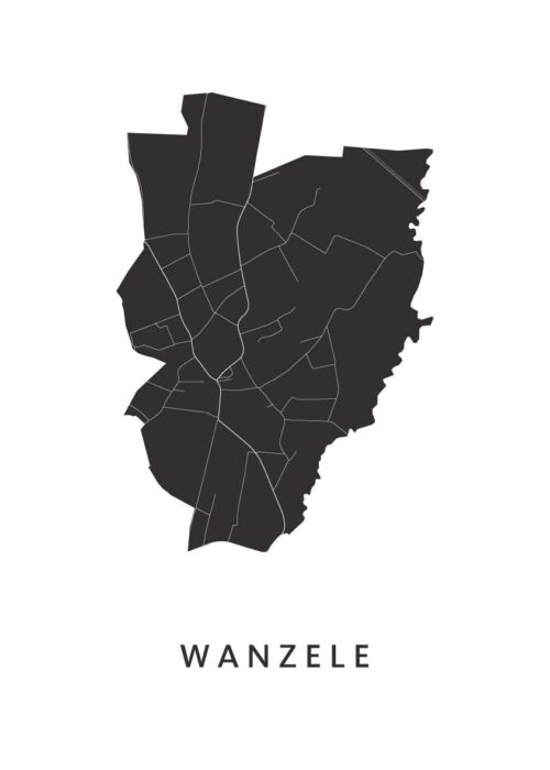 Wanzele Stadskaart Poster Kopen