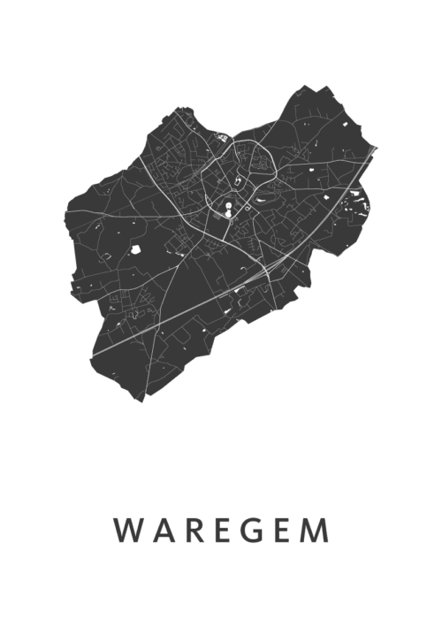 Waregem Stadskaart Poster Kopen