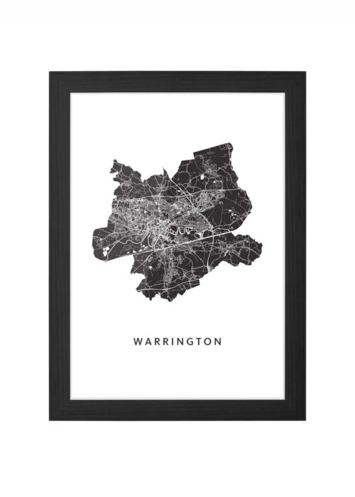 Warrington Ingelijst in Zwart lijst Kopen | Kunst in Kaart
