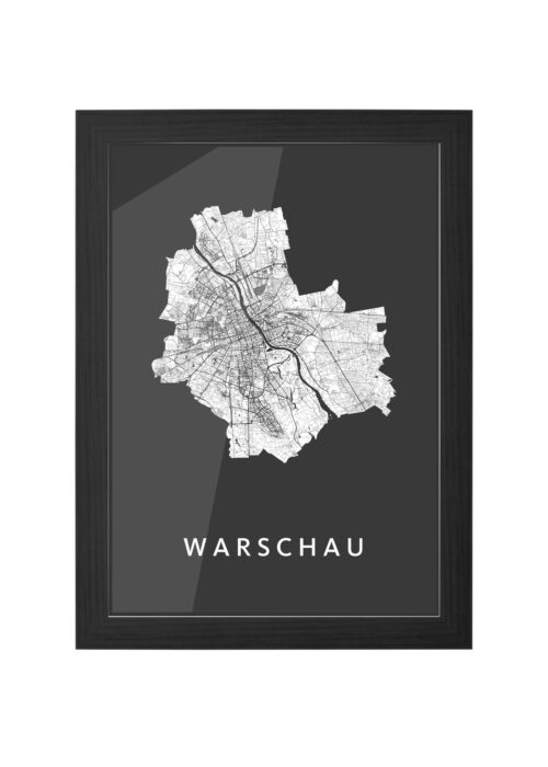 Warschau Black Ingelijst in Zwart lijst Kopen | Kunst in Kaart