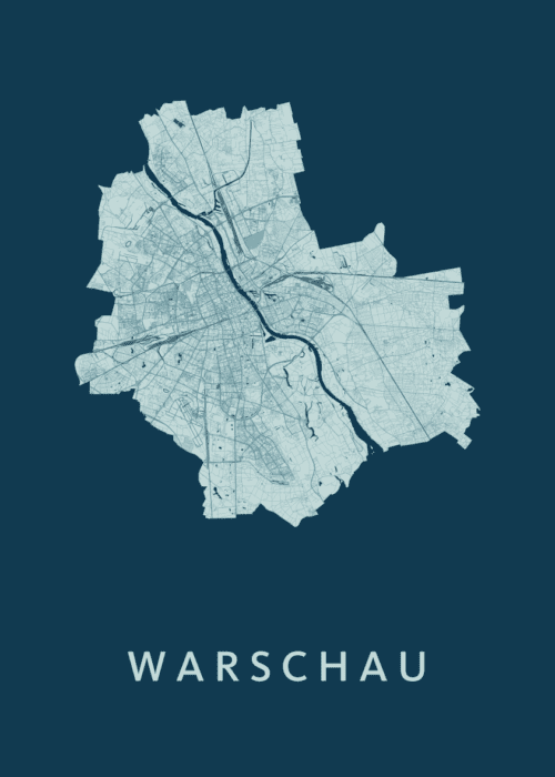 Warschau Feldgrau Stadskaart Poster Kopen