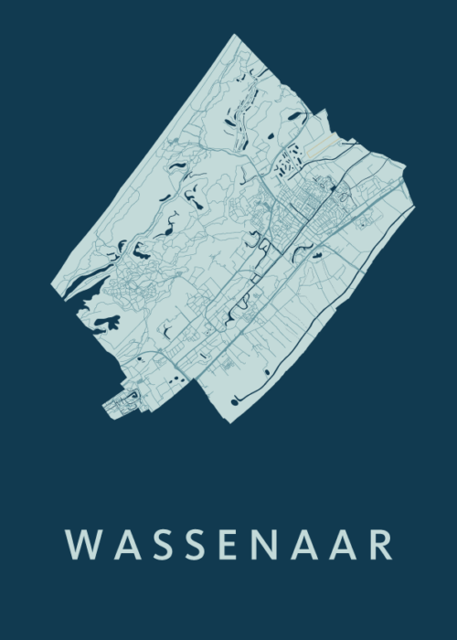 Wassenaar Feldgrau Stadskaart Poster Kopen