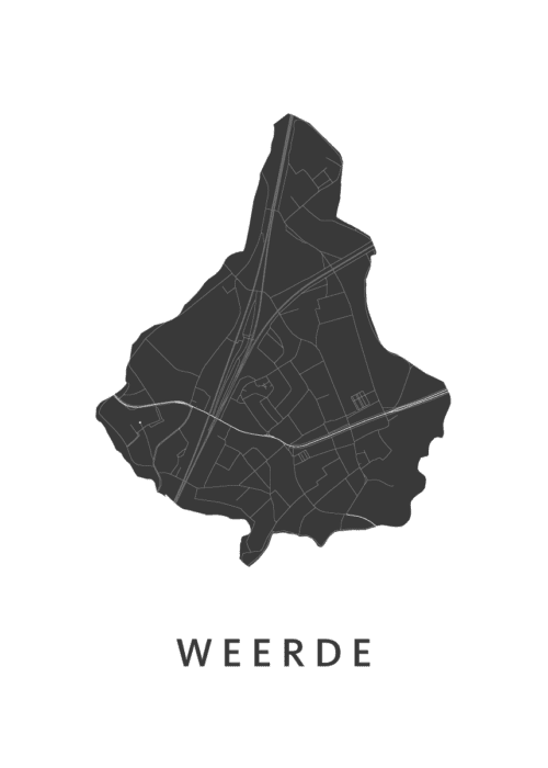 Weerde Stadskaart Poster Kopen