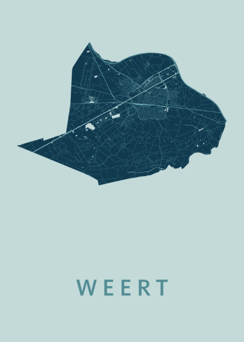 Weert Stadskaart poster Mint
