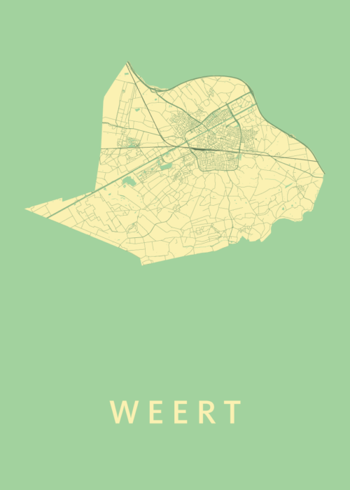 Weert Stadskaart poster Spring