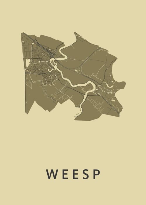 Weesp GoldenRod Stadskaart Poster Kopen