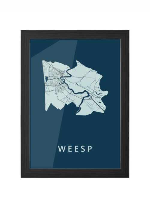Weesp Navy Ingelijst in Zwart lijst Kopen | Kunst in Kaart